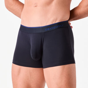 Obviously PrimeMan Boxer Brief 3 inch Leg - Charcoal — Front