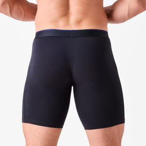 Obviously PrimeMan Boxer Brief 9 inch Leg - Charcoal — Back