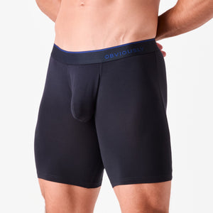 Obviously PrimeMan Boxer Brief 9 inch Leg - Charcoal