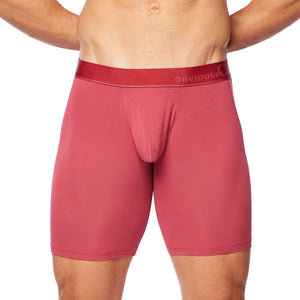 Obviously PrimeMan Boxer Brief 9 inch Leg - Brick