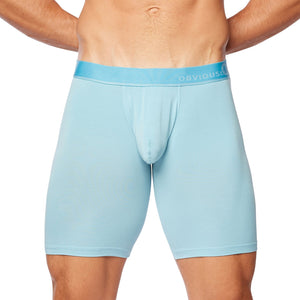 Obviously PrimeMan Boxer Brief 9 inch Leg - Sky — Detail