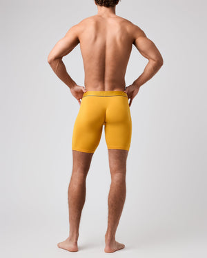 Obviously PrimeMan Boxer Brief 9 inch Leg - Gold — Back