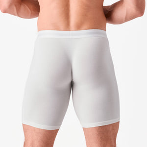 Obviously PrimeMan Boxer Brief 9 inch Leg - White — Back