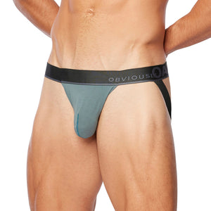 Obviously PrimeMan Jockstrap - Slate — Front