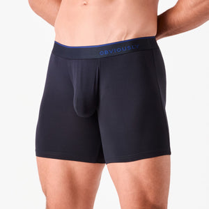 Obviously PrimeMan Boxer Brief 6 inch Leg - Charcoal — Front