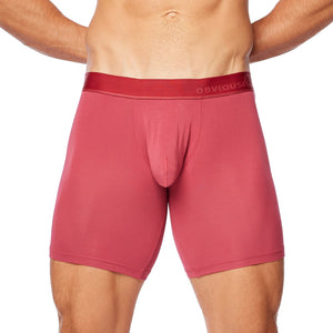 Obviously PrimeMan Boxer Brief 6 inch Leg - Brick — Detail