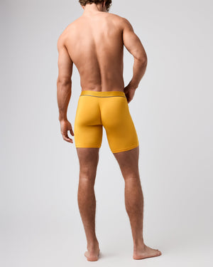 Obviously PrimeMan Boxer Brief 6 inch Leg - Gold — Back
