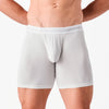 Obviously PrimeMan Boxer Brief 6 inch Leg - White