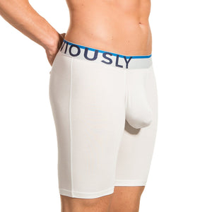 Obviously EveryMan Boxer Brief 9 inch Leg - White — Front