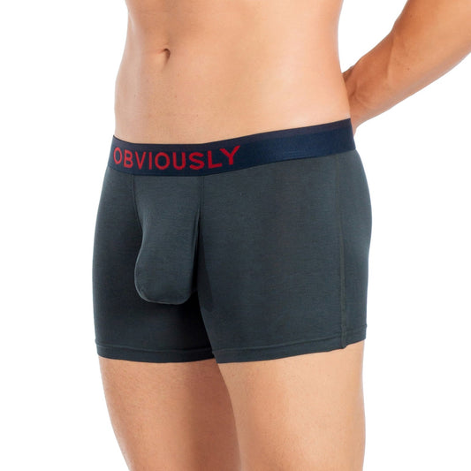 Obviously FreeMan Boxer Brief 3 inch Leg - Ash