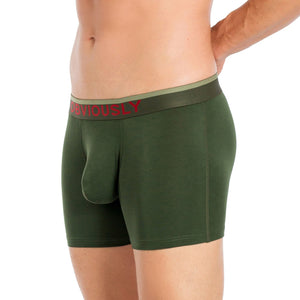 Obviously FreeMan Boxer Brief 3 inch Leg - Pine — Front