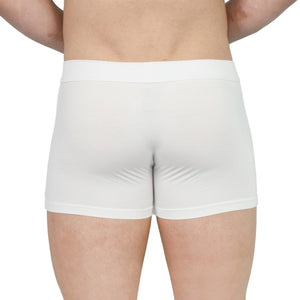Obviously EliteMan Boxer Brief 3 inch Leg - White — Back