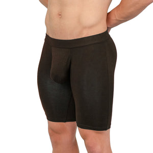 Obviously EliteMan Boxer Brief 9 inch Leg - Black — Front