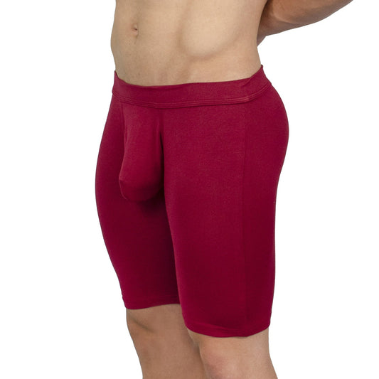 Obviously EliteMan Boxer Brief 9 inch Leg - Maroon