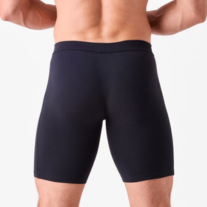 Obviously EliteMan Boxer Brief 9 inch Leg - Charcoal — Back