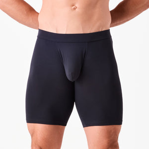 Obviously EliteMan Boxer Brief 9 inch Leg - Charcoal — Detail