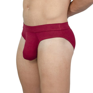 Obviously EliteMan Hipster Brief - Maroon — Front