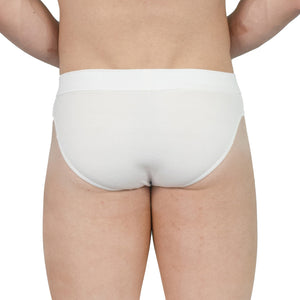 Obviously EliteMan Hipster Brief - White — Back
