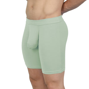 Obviously EliteMan Boxer Brief 6 inch Leg - Mint — Front