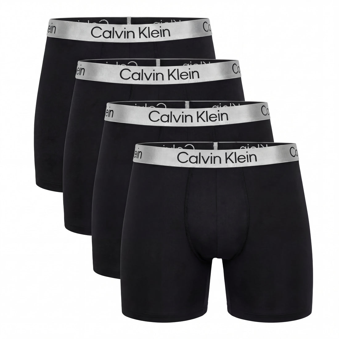 Calvin Klein Microfiber 4-Pack Boxer Briefs - Black