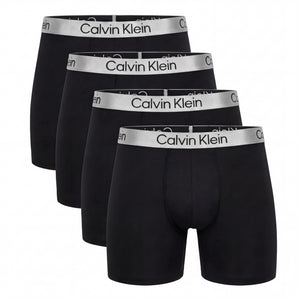 Calvin Klein Microfiber 4-Pack Boxer Briefs - Black