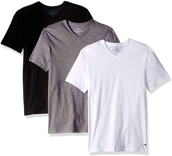 Tommy Hilfiger Men's 3 Pack Cotton Stretch Classic V-Neck T-Shirts