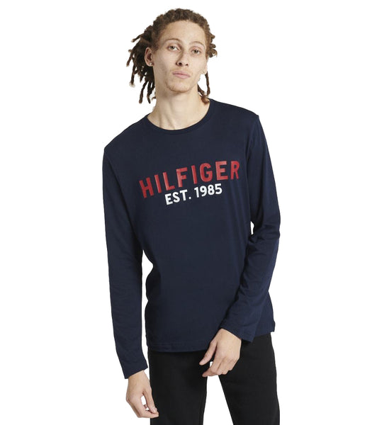 Tommy Hilfiger Men's Crew Neck Long Sleeve Graphic Tee Shirt