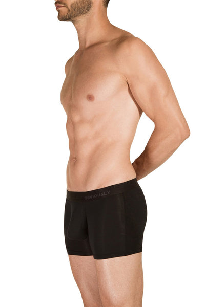 Obviously PrimeMan Boxer Brief 3 inch Leg - Black