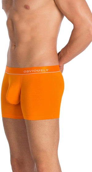 Obviously PrimeMan Boxer Brief 3 inch Leg - Orange