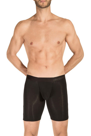 Obviously PrimeMan Boxer Brief 9 inch Leg Black — Detail