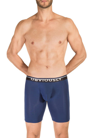 Obviously PrimeMan Boxer Brief 9 inch Leg Navy — Detail