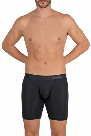 Obviously PrimeMan Boxer Brief 6 inch Leg - Black