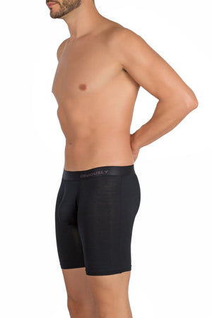 Obviously PrimeMan Boxer Brief 6 inch Leg - Black