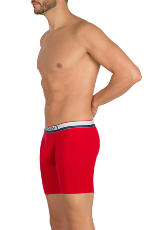 Obviously PrimeMan Boxer Brief 6 inch Leg - Red