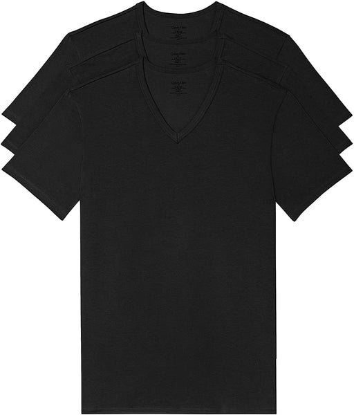 Calvin Klein Men`s Cotton Classic Fit V Neck T Shirts 3 Pack